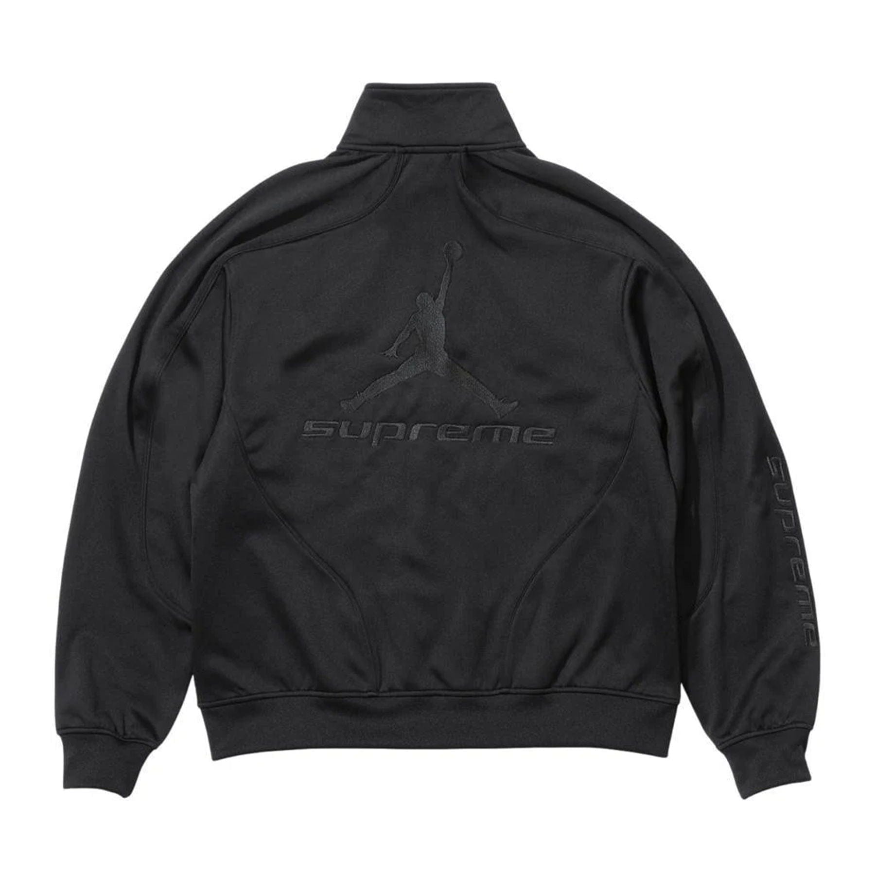 Supreme x Jordan Track Jacket 'Black' — XXS — Side View