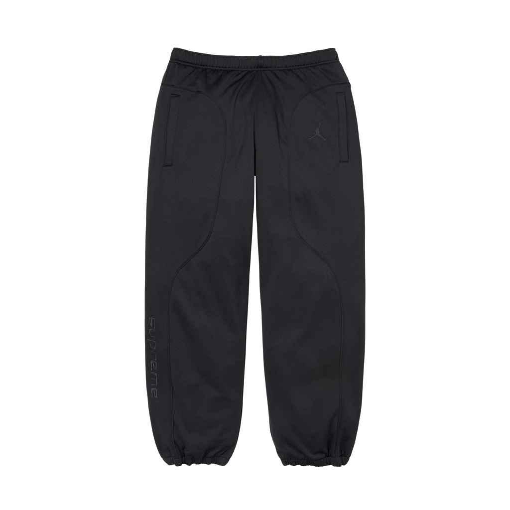 Supreme x Jordan Track Pants 'Black' — XXS — Front View