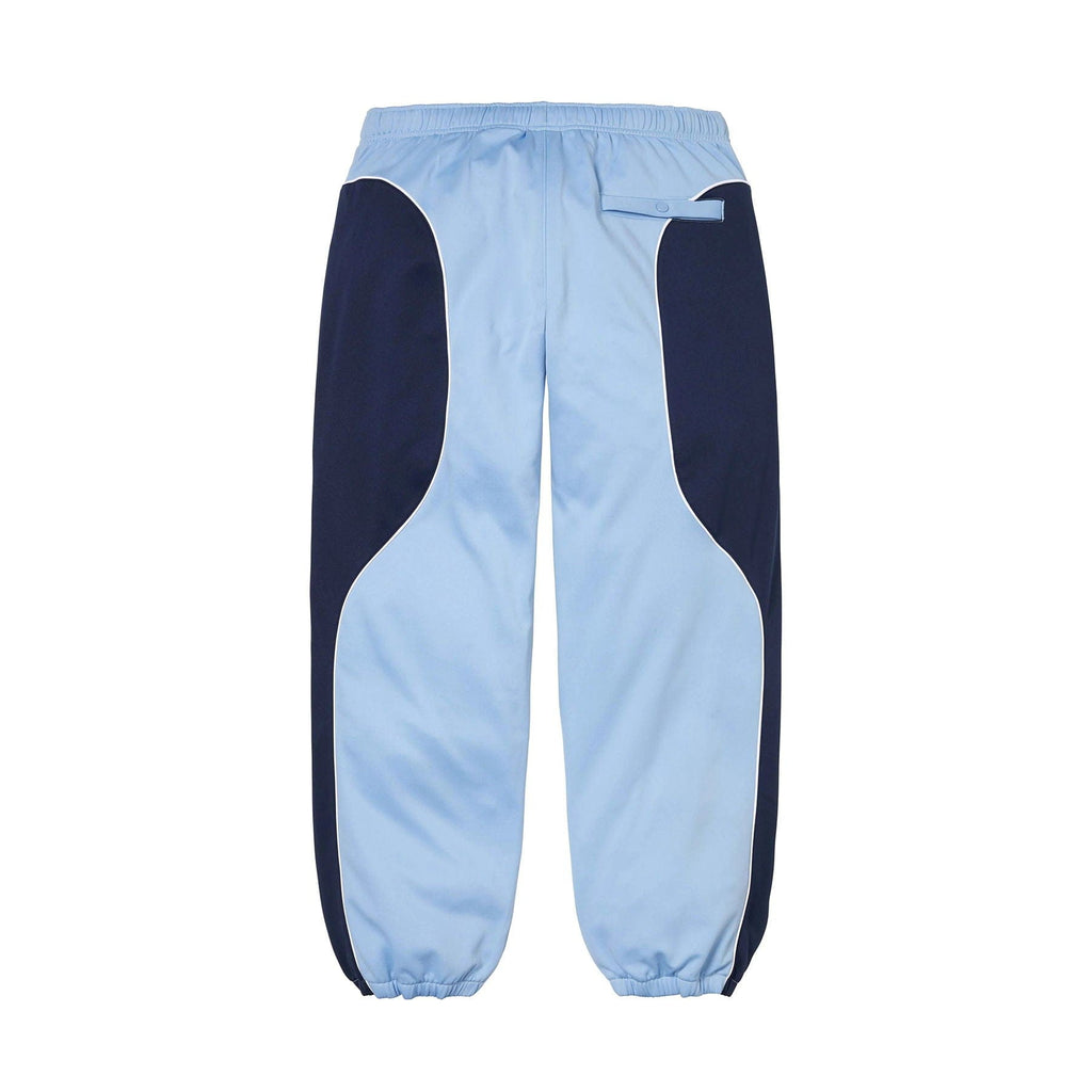 Supreme x Jordan Track Pants 'Light Blue/Navy' — XXS — Side View