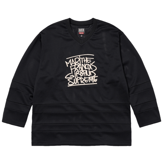 Supreme Marithé + François Girbaud Hockey Jersey 'Black' — XXS — Front View