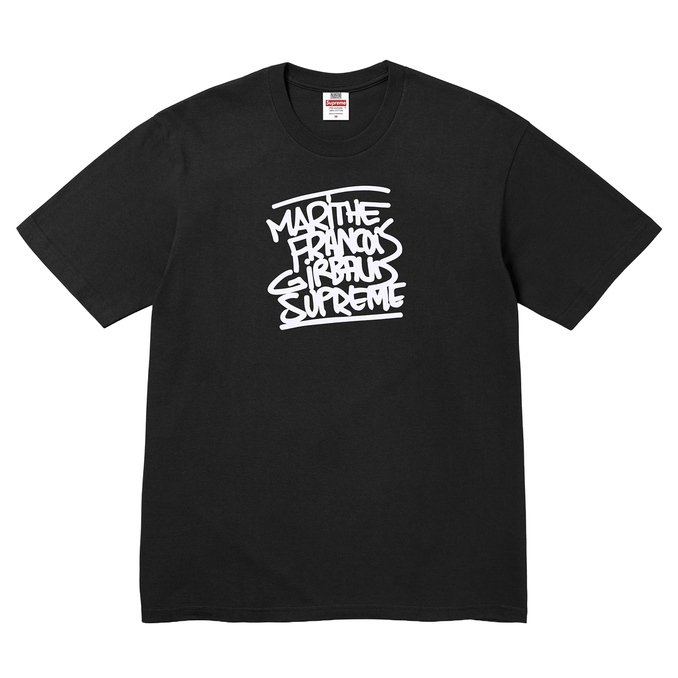 Supreme Marithé + François Girbaud Tee 'Black' — XXS — Front View