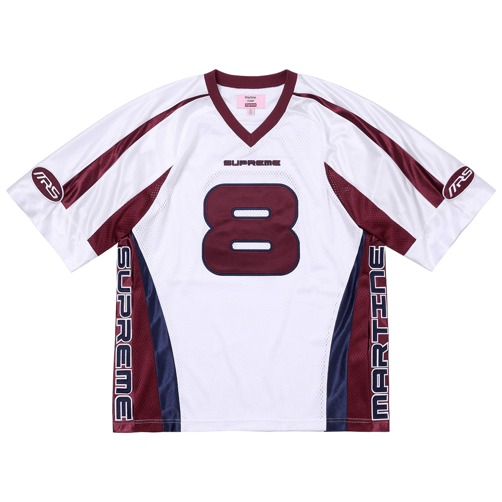 Supreme Martine Rose Football Jersey 'White' — XXS — Front View