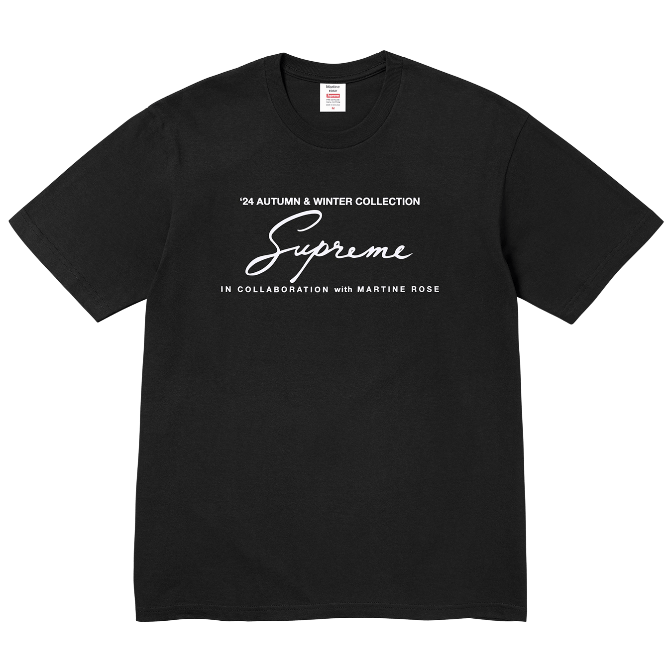 Supreme Martine Rose Tee 'Black' — XXS — Front View