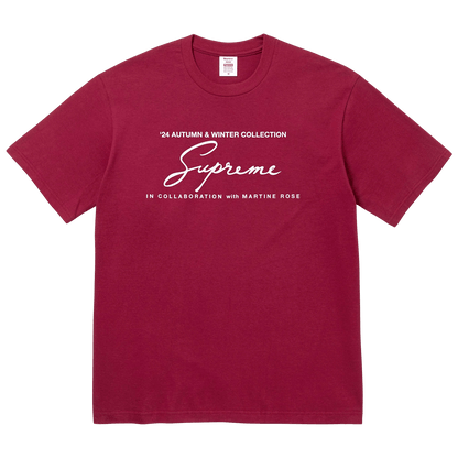 Supreme Martine Rose Tee 'Cardinal' — XXS — Front View