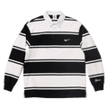Supreme x Nike Stripe Rugby 'Black White' — XXS — Front View