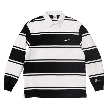 Supreme x Nike Stripe Rugby 'Black White' — XXS — Front View