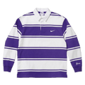 Supreme x Nike Stripe Rugby 'Purple White' — XXS — Front View