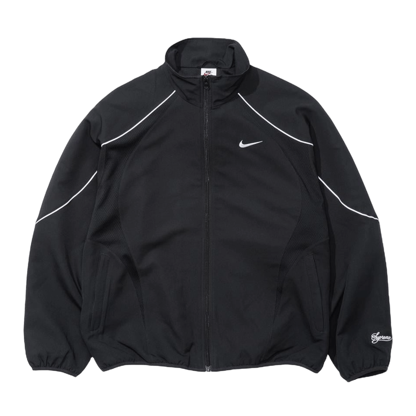 Supreme x Nike Track Jacket 'Black' — XXS — Front View