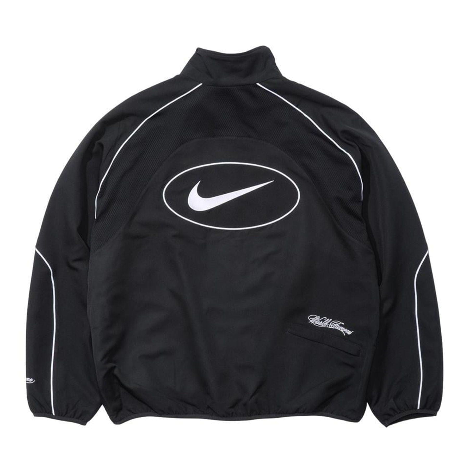 Supreme x Nike Track Jacket 'Black' — XXS — Side View