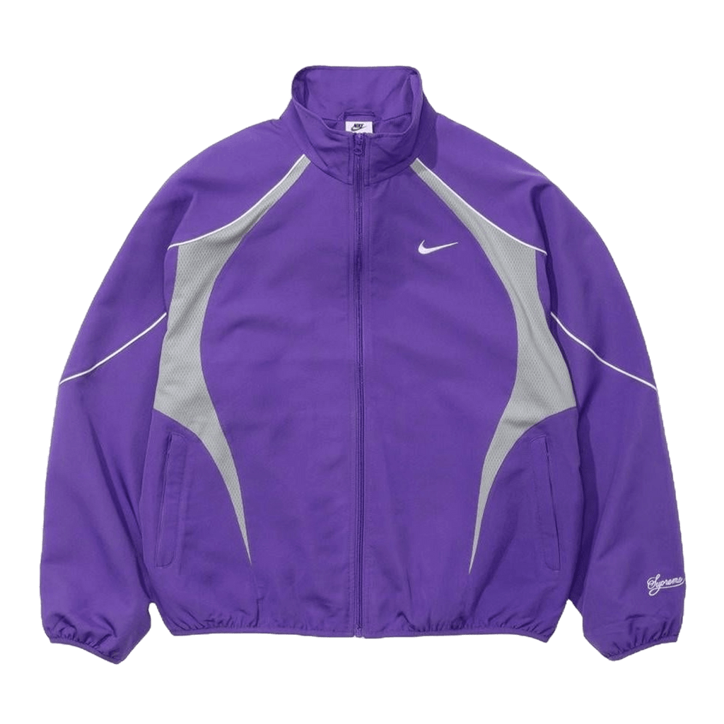 Supreme x Nike Track Jacket 'Varsity Purple' — XXS — Front View