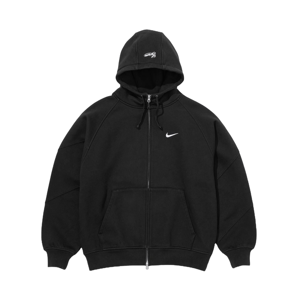 Supreme x Nike Zip-Up Hooded Sweatshirt 'Black' — XXS — Front View