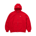 Supreme x Nike Zip-Up Hooded Sweatshirt 'Red' — XXS — Front View