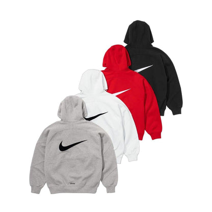Supreme x Nike Zip-Up Hooded Sweatshirt 'Grey' — XXS — Side View