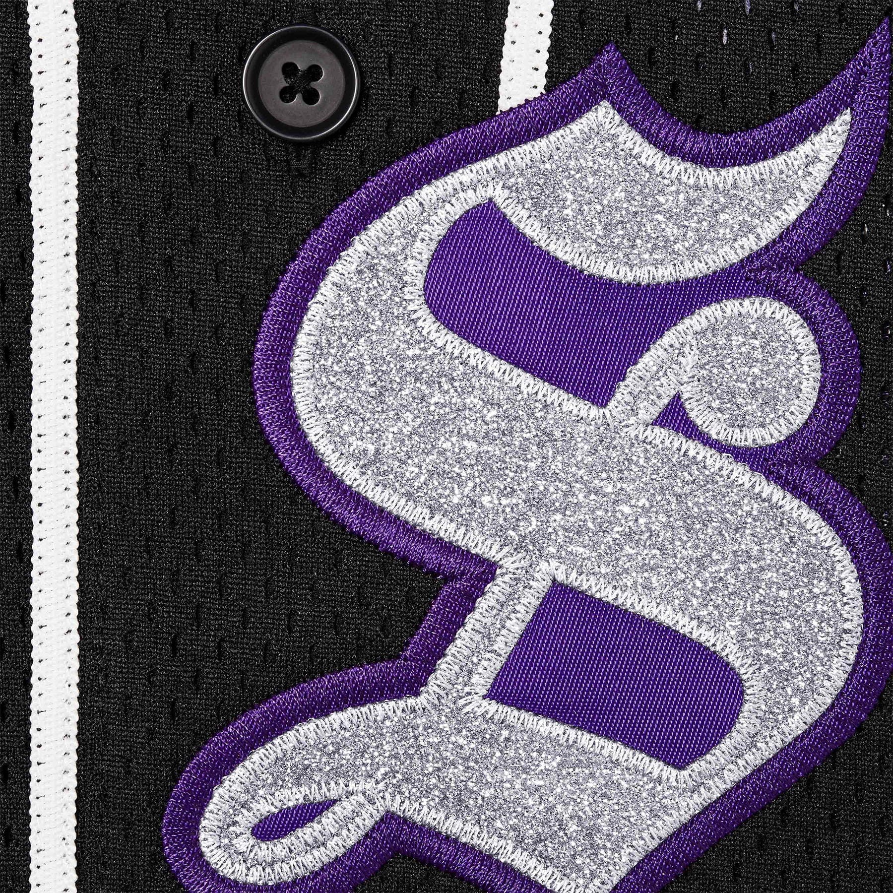 Supreme Old English Baseball Jersey 'Black' — XXS — Back View