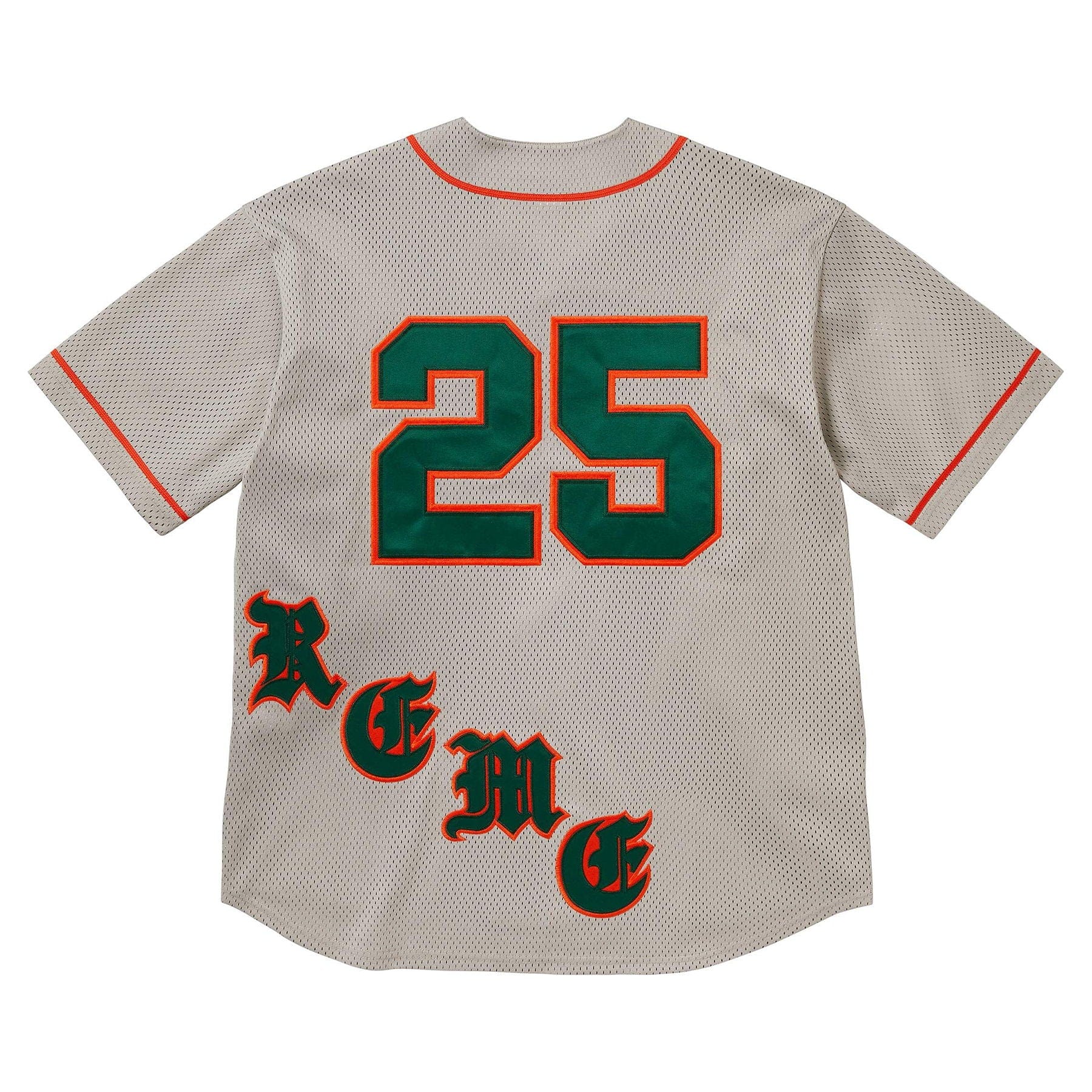 Supreme Old English Baseball Jersey 'Grey' — XXS — Side View