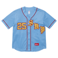 Supreme Old English Baseball Jersey 'Light Blue' — XXS — Front View