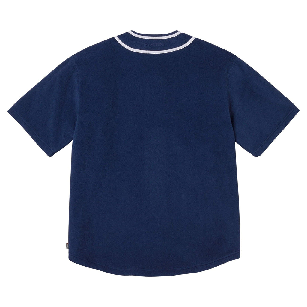 Supreme Polartec Baseball Jersey 'Navy' — XXS — Side View