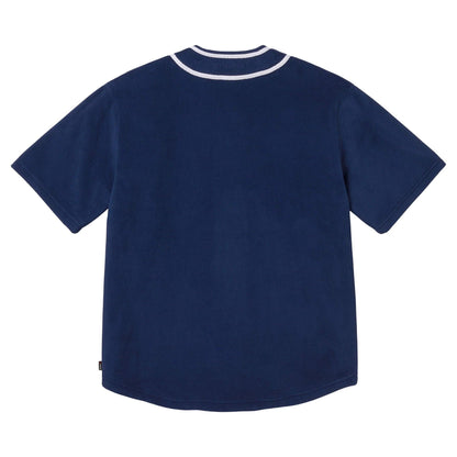Supreme Polartec Baseball Jersey 'Navy' — XXS — Side View
