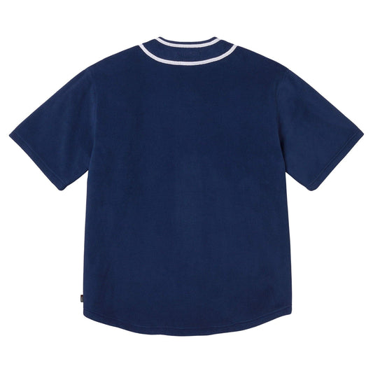 Supreme Polartec Baseball Jersey 'Navy' — XXS — Side View