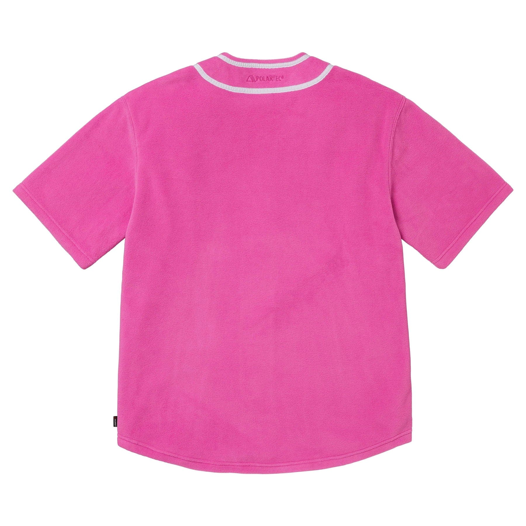 Supreme Polartec Baseball Jersey 'Pink' — XXS — Side View