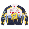 Supreme x SpongeBob SquarePants x Jeff Hamilton Racing Jacket 'White' — XXS — Front View