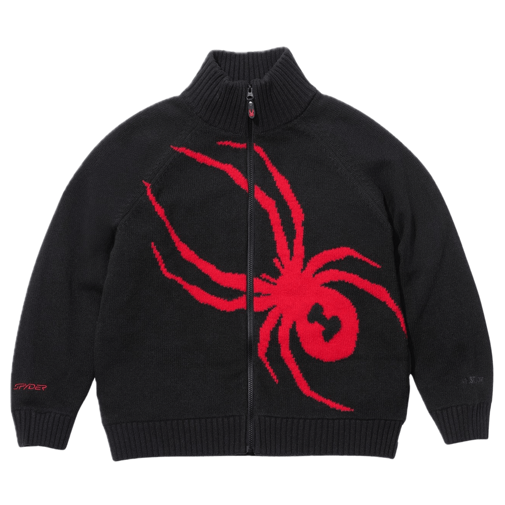 Supreme x Spyder Windstopper Zip Up Sweater 'Black' — XXS — Front View