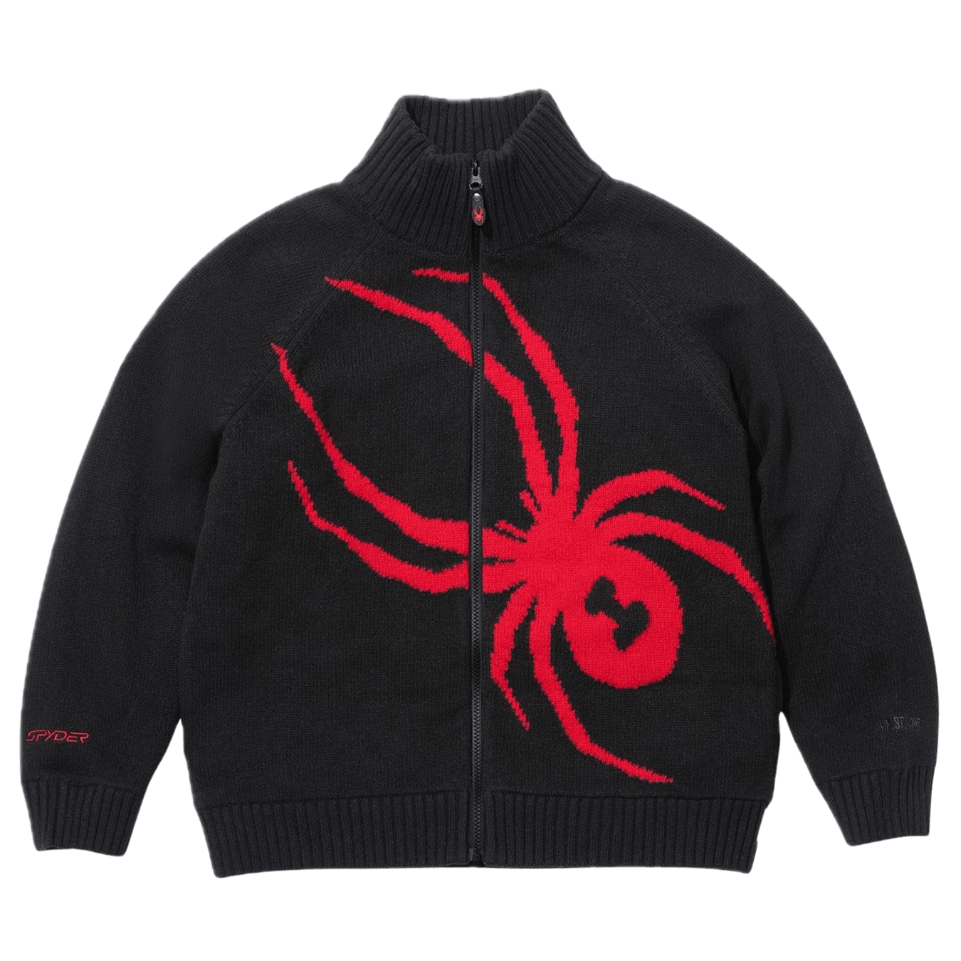 Supreme x Spyder Windstopper Zip Up Sweater 'Black' — XXS — Front View