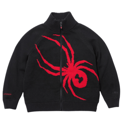 Supreme x Spyder Windstopper Zip Up Sweater 'Black' — XXS — Front View