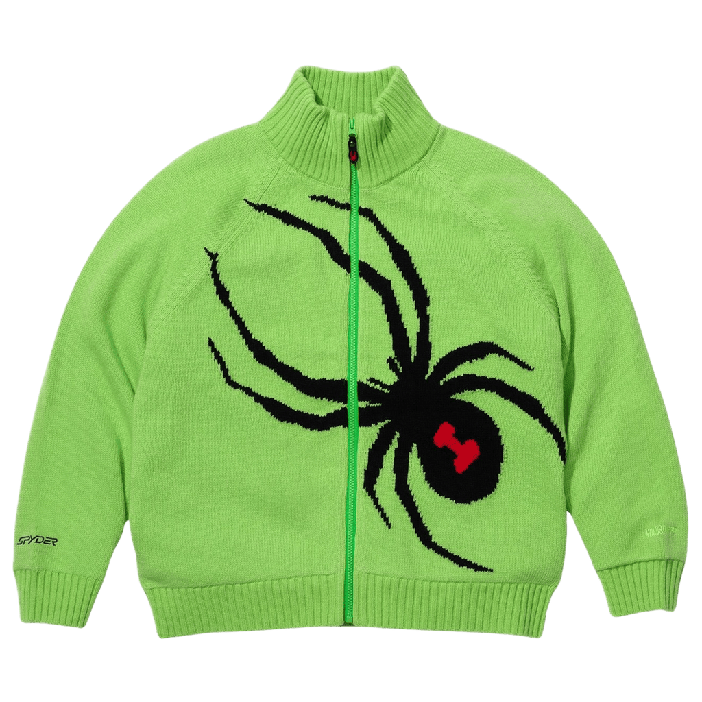 Supreme x Spyder Windstopper Zip Up Sweater 'Green' — XXS — Front View