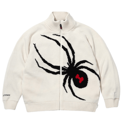 Supreme x Spyder Windstopper Zip Up Sweater 'White' — XXS — Front View