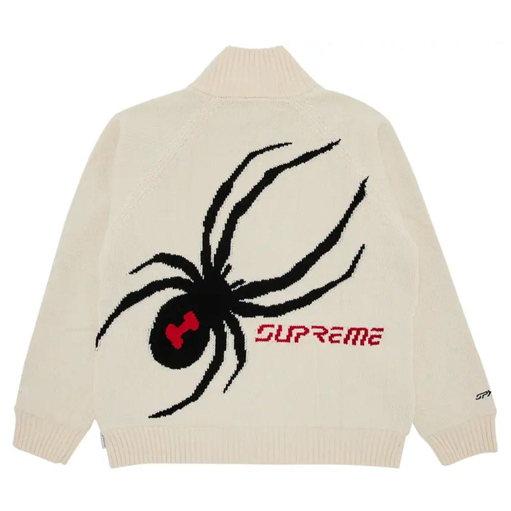 Supreme x Spyder Windstopper Zip Up Sweater 'White' — XXS — Side View