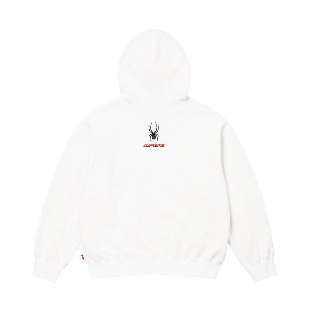 Supreme x Spyder Zip Up Hooded Sweatshirt 'White' — XXS — Side View