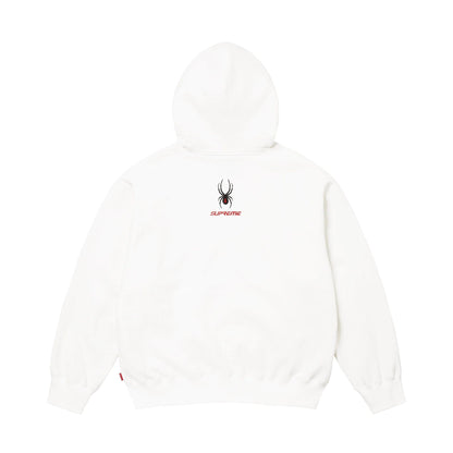 Supreme x Spyder Zip Up Hooded Sweatshirt 'White' — XXS — Side View
