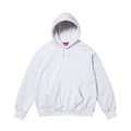 Supreme Satin Appliqué Hoodie 'Ash Grey' — XXS — Front View