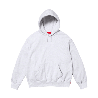 Supreme Satin Appliqué Hoodie 'Ash Grey' — XXS — Front View