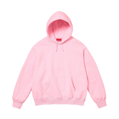 Supreme Satin Appliqué Hoodie 'Light Pink' — XXS — Front View