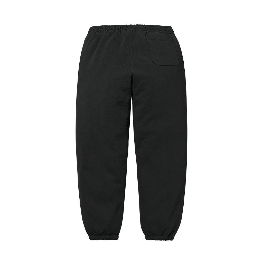 Supreme Satin Appliqué Sweatpant 'Black' — XXS — Side View