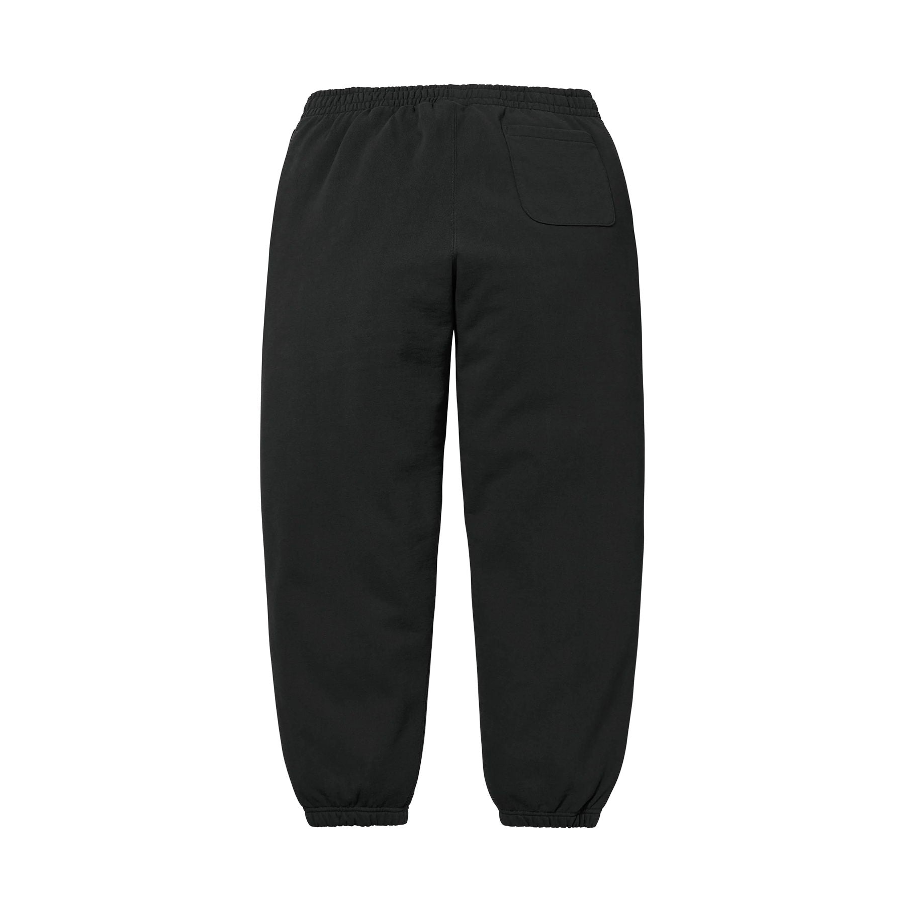 Supreme Satin Appliqué Sweatpant 'Black' — XXS — Side View