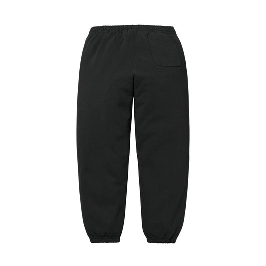 Supreme Satin Appliqué Sweatpant 'Black' — XXS — Side View