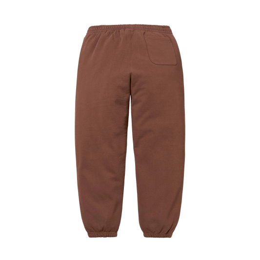 Supreme Satin Appliqué Sweatpant 'Brown' — XXS — Side View