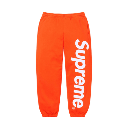 Supreme Satin Appliqué Sweatpant 'Orange' — XXS — Front View