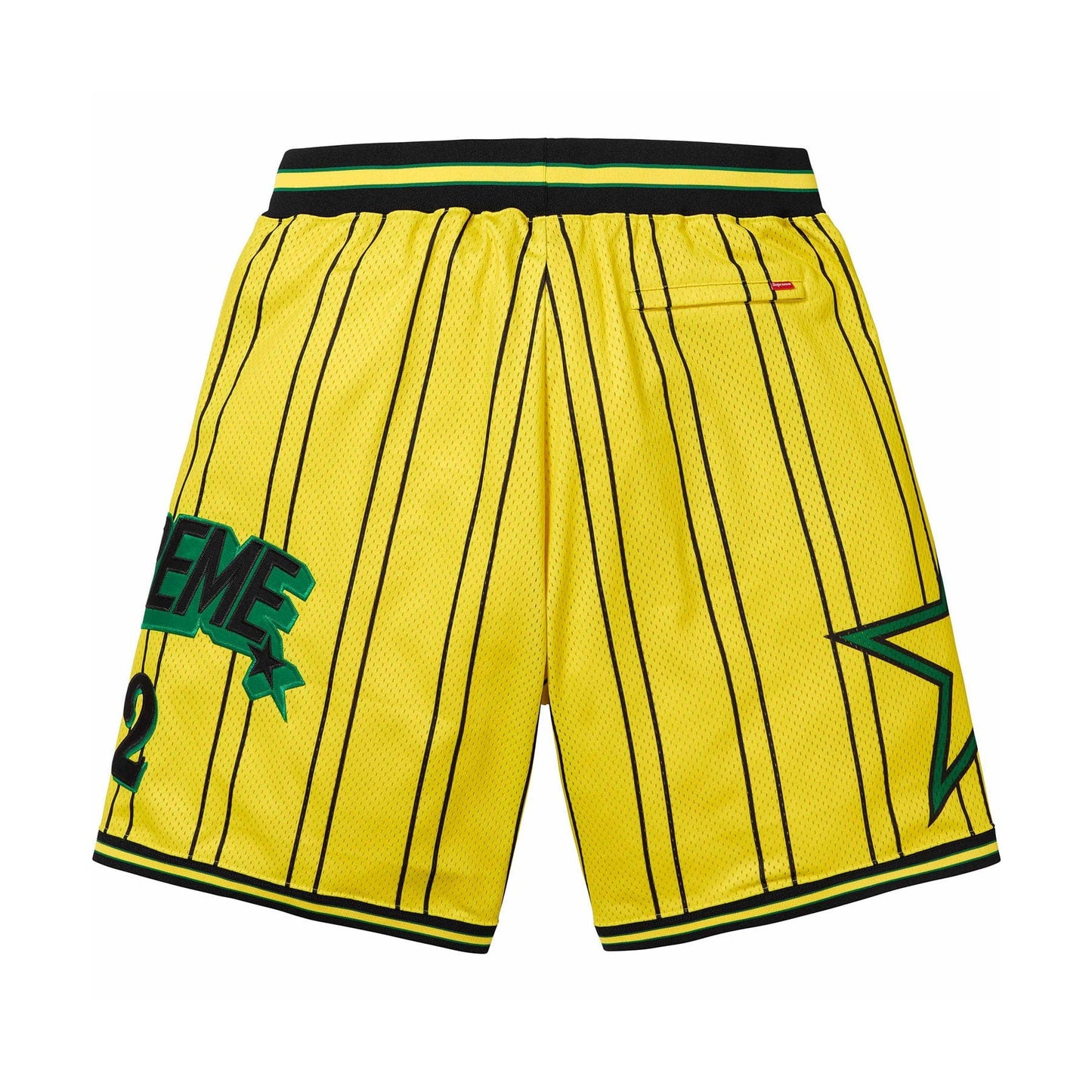 Supreme Star Basketball Short 'Yellow' — XXS — Side View
