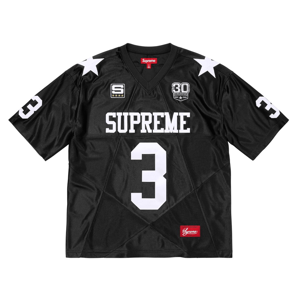 Supreme Star Football Jersey 'Black' — XXS — Front View