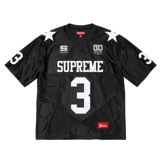 Supreme Star Football Jersey 'Black' — XXS — Front View