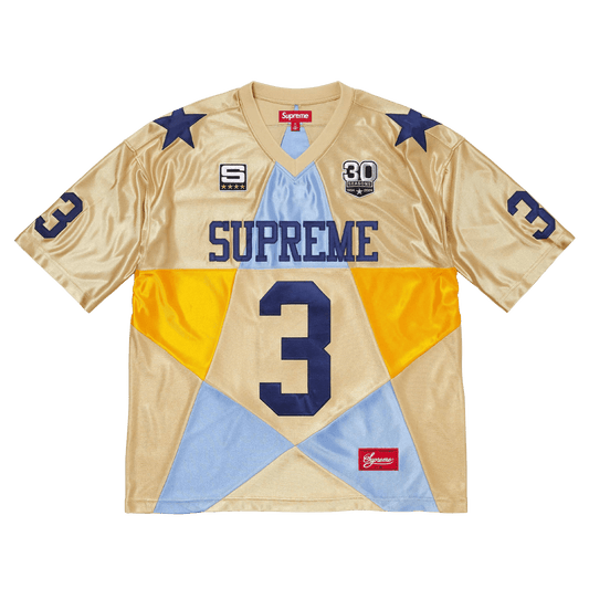 Supreme Star Football Jersey 'Gold' — XXS — Front View