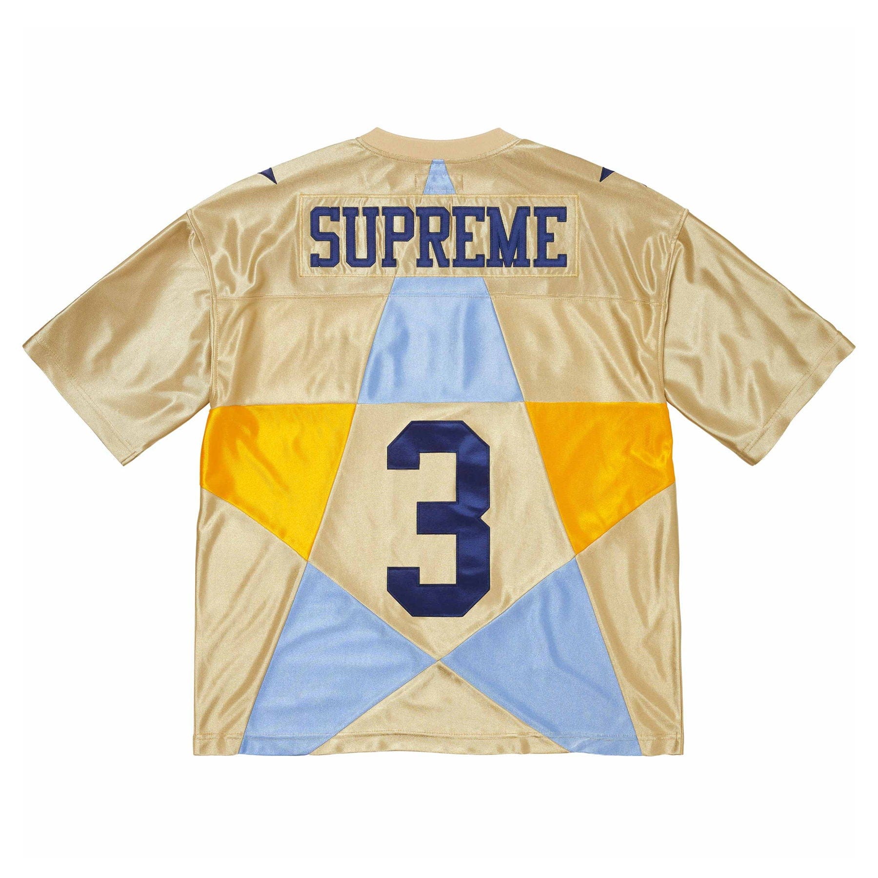 Supreme Star Football Jersey 'Gold' — XXS — Side View