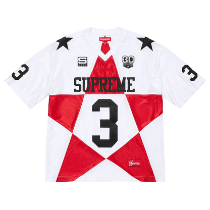 Supreme Star Football Jersey 'White' — XXS — Front View