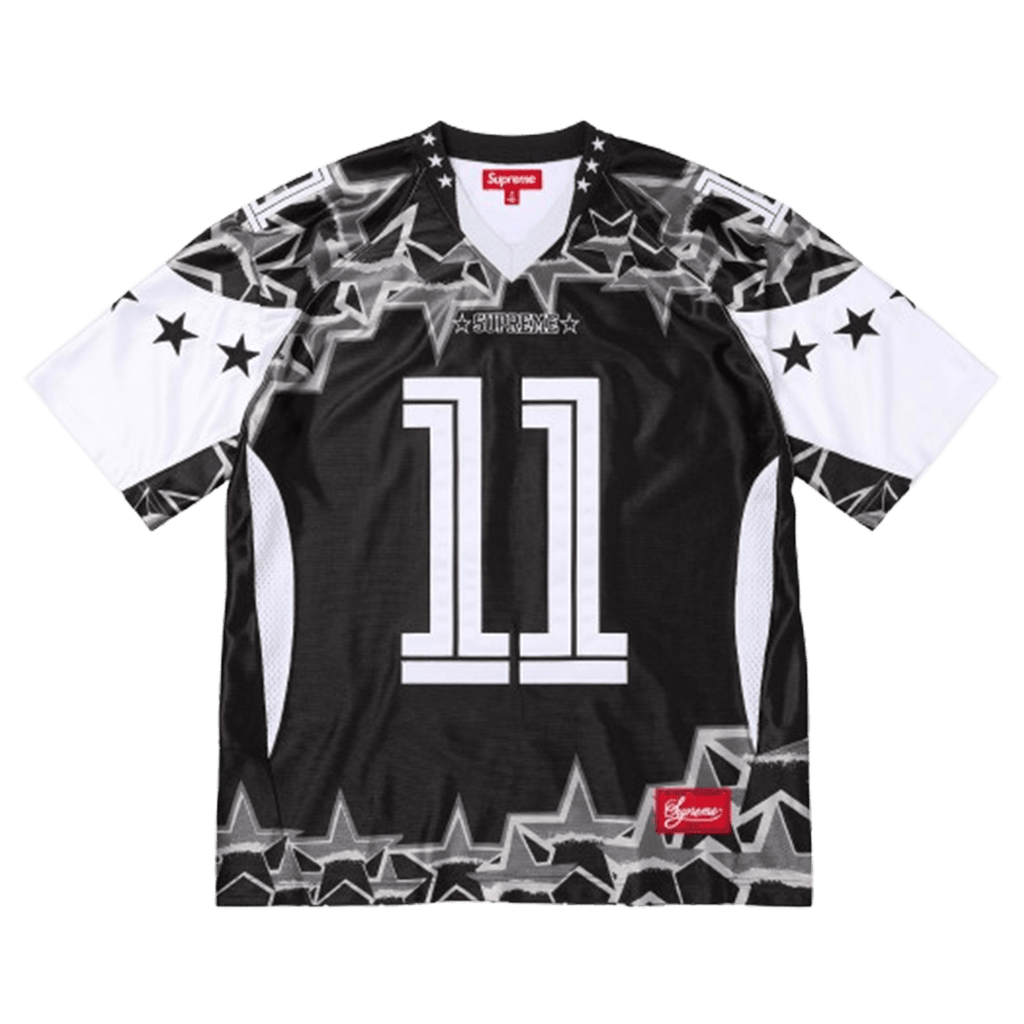 Supreme Stars Football Jersey 'Black' — XXS — Front View