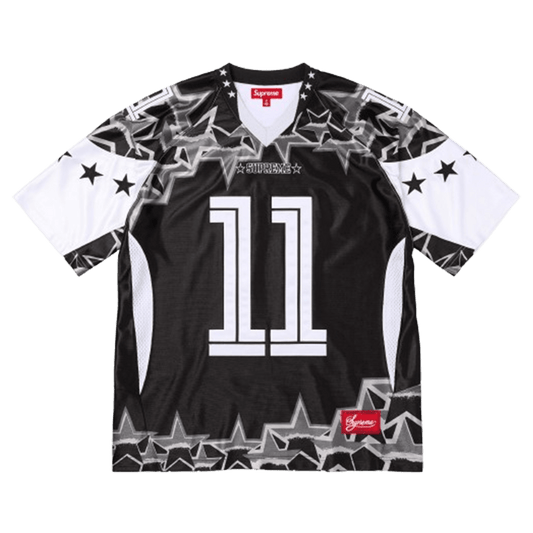 Supreme Stars Football Jersey 'Black' — XXS — Front View