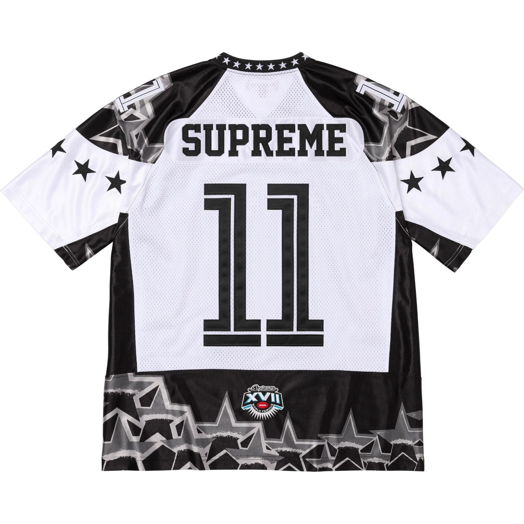 Supreme Stars Football Jersey 'Black' — XXS — Side View